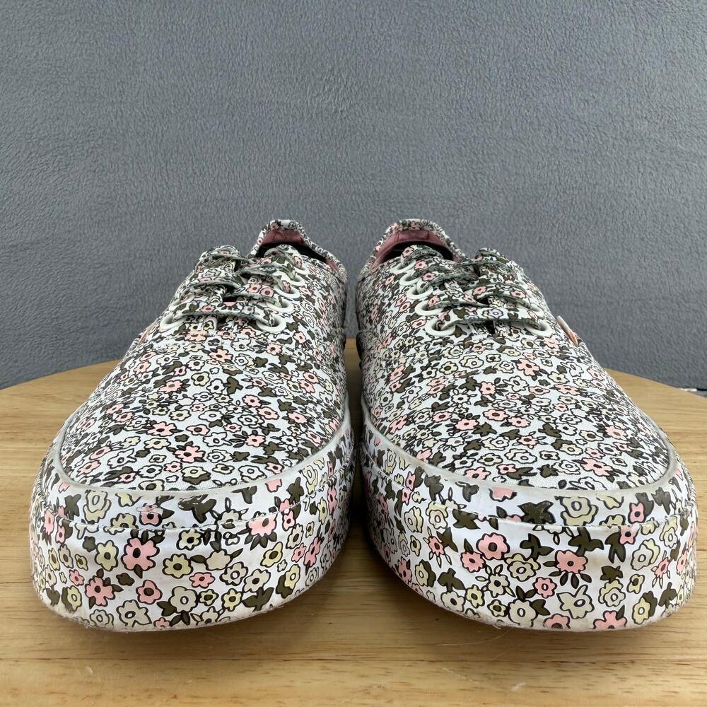 Vans Authentic Mono Floral Lace-Up Sneakers Women’s Size 9 US - Picture 2 of 8